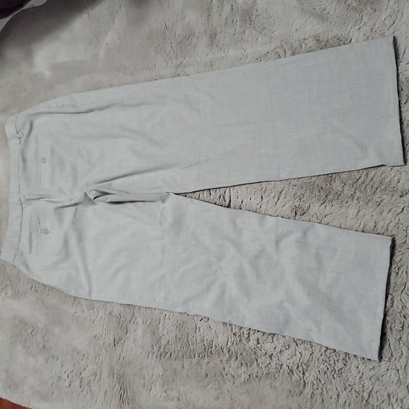 Light gray mid rise loose fit trousers - Picture 13 of 17